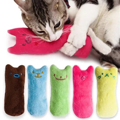 Tandenknarsen Kattenkruid Speelgoed Grappig Interactief Pluche Kat Speelgoed Huisdier Kitten Kauwen Vocaal Speelgoed Klauwen Duimbet Kat mint Voor Katten