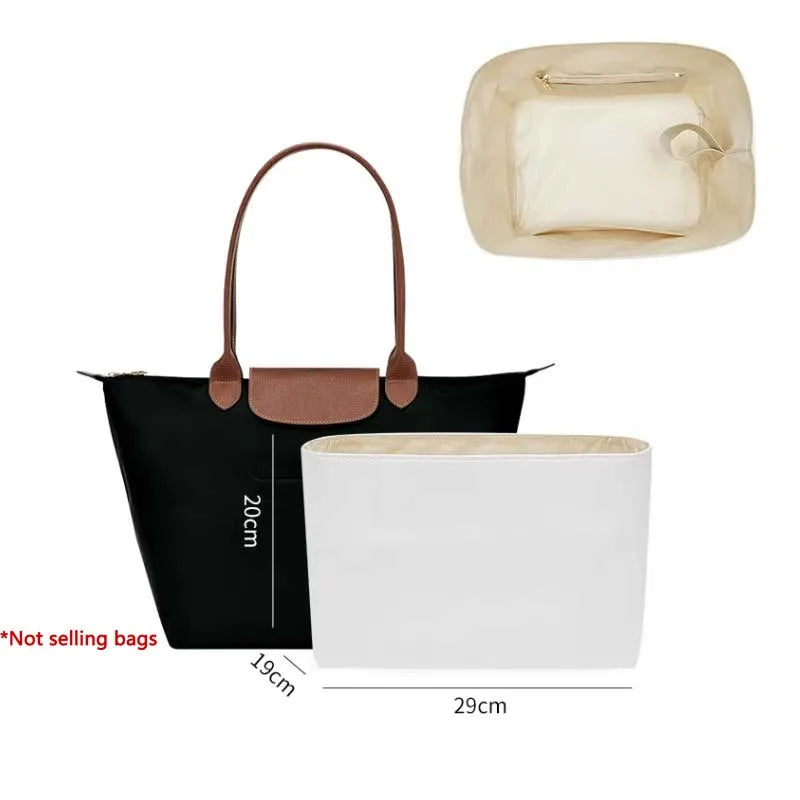 Tasorganizer inzetstuk voor Longchamp tas YKK rits DuPont papieren opbergtas ondersteuning handtas voering tassen accessoires