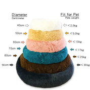 Super Soft Plush Donut Pet Bed – Washable Calming Cat & Dog Bed