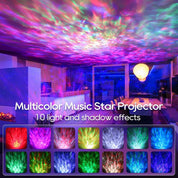 Nieuwe LED Starry Galaxy Projector Nachtlampje Kind Cadeau USB Bluetooth Muziekspeler Ster Nachtlampje Kleurrijke Projector Nachtlamp