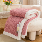 Warme wollen Sherpa dikke dekens Pluizig zacht koraalfleece sprei op het bed Enkel Dubbel Winter Pluche Coraline Harige Gooi