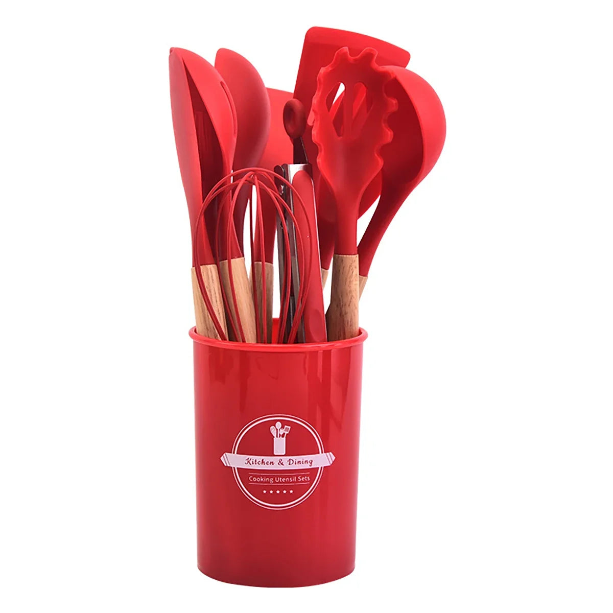 12-Piece Silicone Kitchen Utensil Set – Heat-Resistant & Nonstick Safe