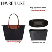Tasorganizer inzetstuk voor Longchamp tas YKK rits DuPont papieren opbergtas ondersteuning handtas voering tassen accessoires