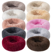 Super Soft Plush Donut Pet Bed – Washable Calming Cat & Dog Bed