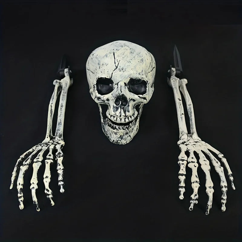 Realistische Skelet Stakes Halloween Realistische Schedel Skelet Hoofd Menselijke Hand Armen voor Halloween Party Huis Tuin Gazon Decor