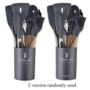 12-Piece Food-Grade Silicone Kitchen Utensil Set – Heat-Resistant & Nonstick