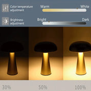 LED-tafellamp Retro Paddestoel Aanraaksensor Bedlampje Oplaadbare leeslampen voor slaapkamer Restaurant Bar Decorverlichting