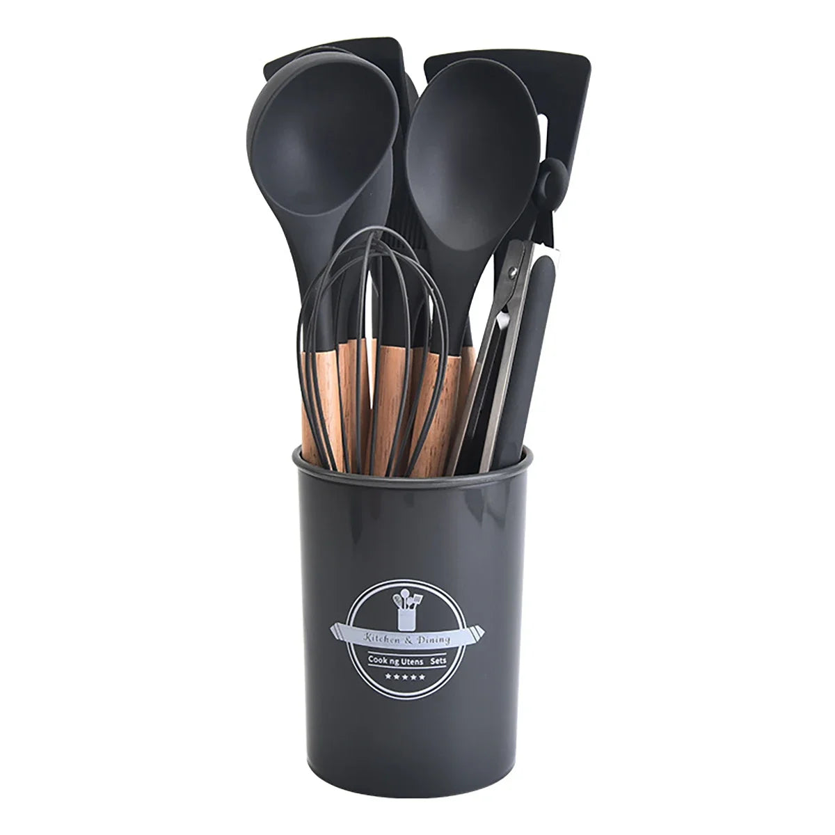 12-Piece Silicone Kitchen Utensil Set – Heat-Resistant & Nonstick Safe