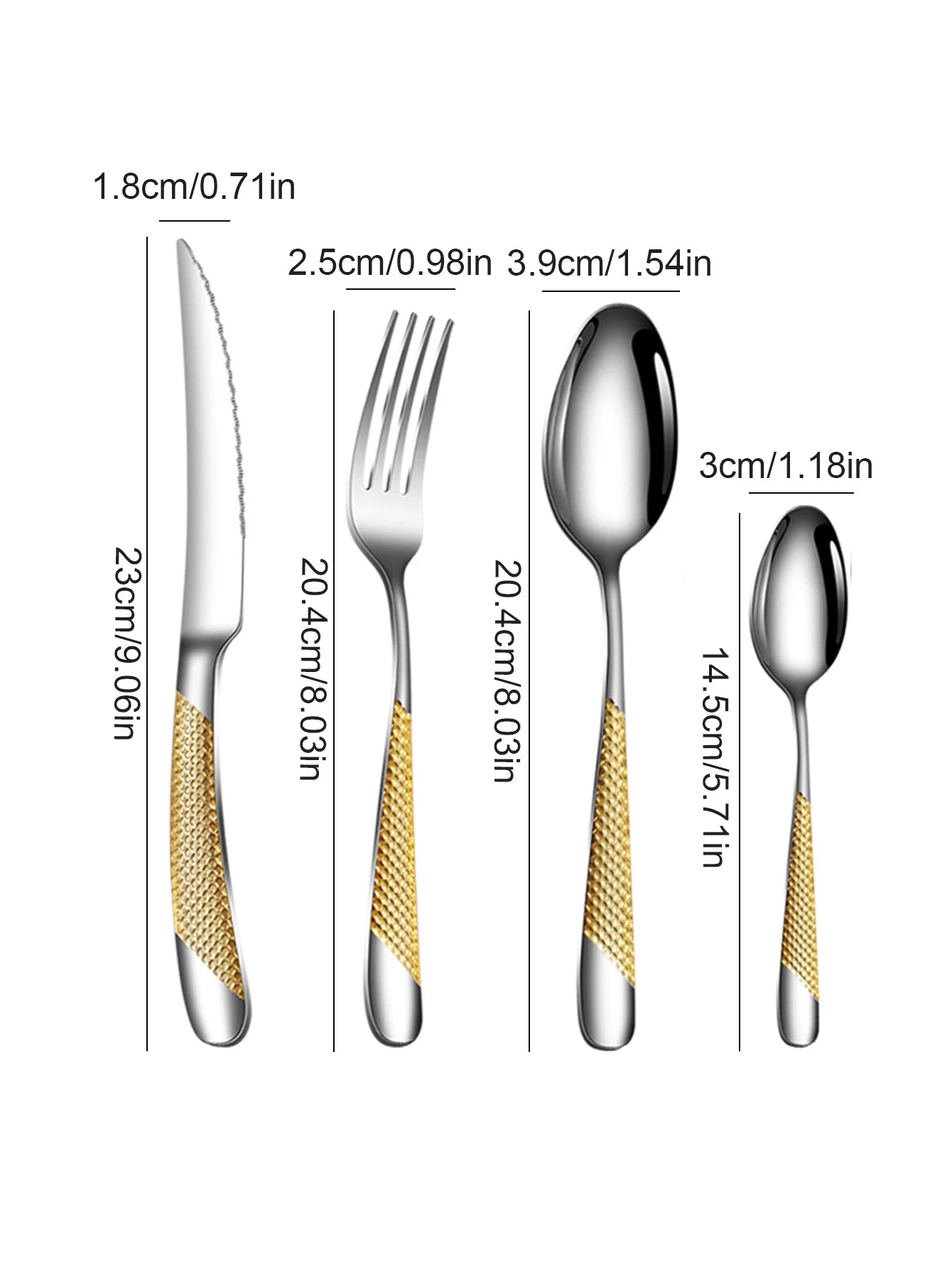 24-Piece Stainless Steel Flatware Set – Complete Family Cutlery Service