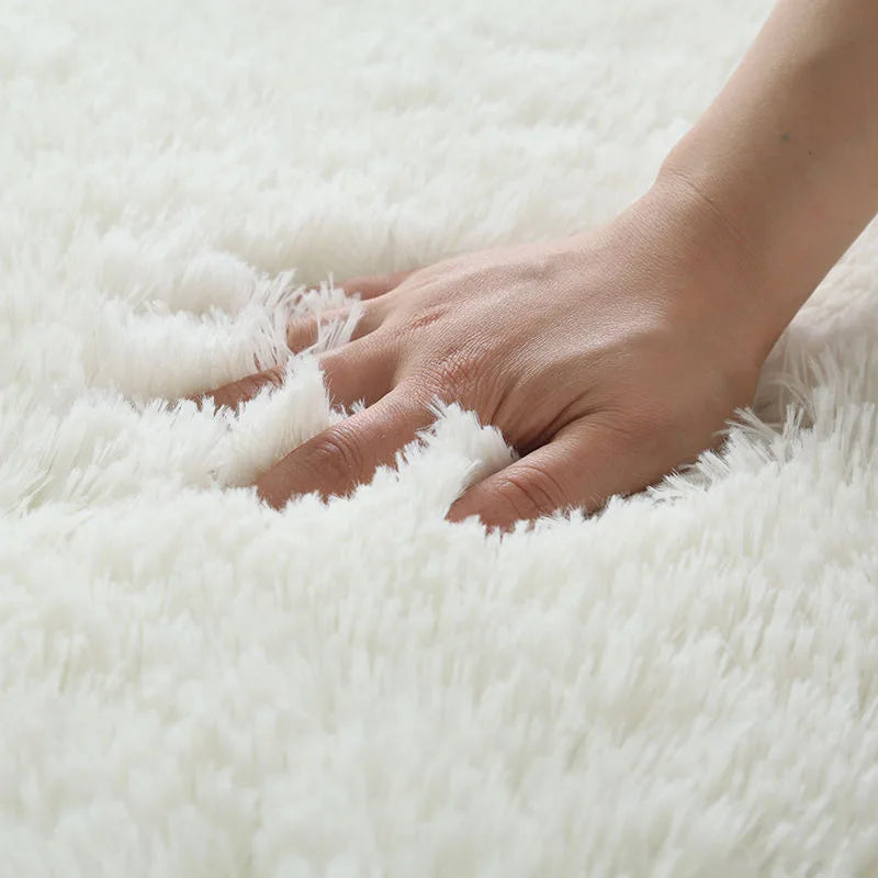 Wit Pluizig Hal Tapijt Moderne Woonkamer Slaapkamer Home Decor Grote Matten Verdikte Antislip Meisje Kinderkamer Roze harige Tapijt