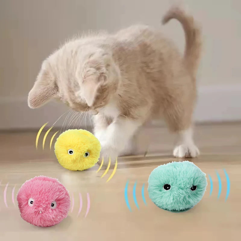 Interactive LED Plush Smart Cat Toy Ball – Electric Rolling Catnip Training Toy