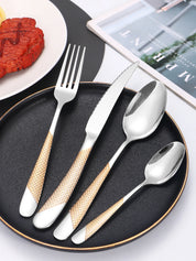24-Piece Stainless Steel Flatware Set – Complete Family Cutlery Service