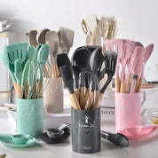 12-Piece Food-Grade Silicone Kitchen Utensil Set – Heat-Resistant & Nonstick