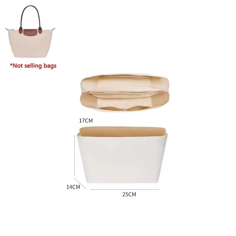 Tasorganizer inzetstuk voor Longchamp tas YKK rits DuPont papieren opbergtas ondersteuning handtas voering tassen accessoires