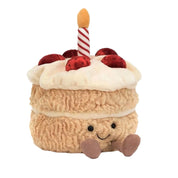 Jelly en Cat Shy Bunny Bonnie Brengt verjaardagstaartpop Leuke rustgevende metgezel Pluche pop Rustgevend speelgoed Vakantiecadeau
