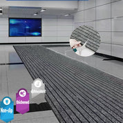 Polyester classic striped kitchen floor mat door carpet, close to the ground, non-slip and anti-fouling, strong adsorption
