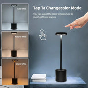 Eenvoudige aanraaksensor LED-tafellamp Oplaadbare bureaulamp 3 kleuren verstelbaar nachtkastje Creatieve omgevingslichtbalk Kamerdecoratie Licht