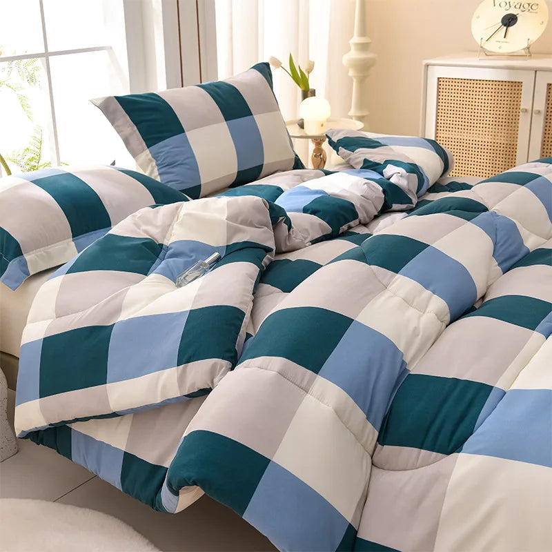 Winterbeddengoed Dikke dekbeddeken Verdikt warm flanelfleece dekbed voor koude nachten Set Beddekbedden Dekbedden de dekens