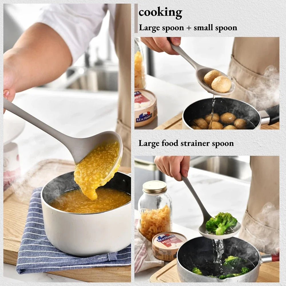 15-Piece Food-Grade Silicone Kitchen Utensil Set – Heat-Resistant, Nonstick Safe