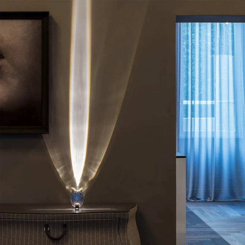 Italian Designer LED Crystal “Eye of the Sky” Table Lamp – Egg-Shaped Ambient Lighting