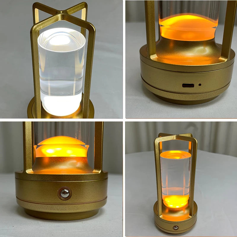 Modern Led Table Lamp Usb Rechargeable Dimmable Night Light Camping Desk Lamp Suitable For Bar Lampbedroom Ambient Light