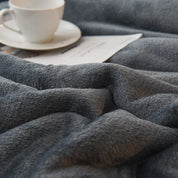 Wollen deken Warm houden Winterbeddekens Dubbelzijdig Queen Dekbedovertrek Camping Tweepersoonsbedovertrek Sprei op het bed