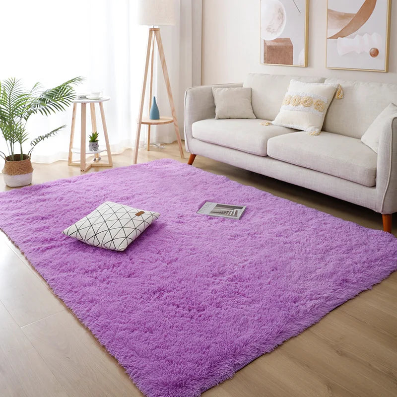 Wit Pluizig Hal Tapijt Moderne Woonkamer Slaapkamer Home Decor Grote Matten Verdikte Antislip Meisje Kinderkamer Roze harige Tapijt