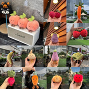 2025 Perzik Peer Kers Pluche Pop Lachend Gezicht Fruit Serie Thuis Slaapkamer Decoratie Huisdier Interactief Speelgoed Verjaardagscadeau