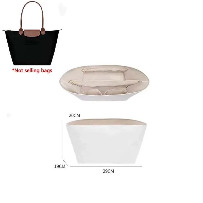 Tasorganizer inzetstuk voor Longchamp tas YKK rits DuPont papieren opbergtas ondersteuning handtas voering tassen accessoires