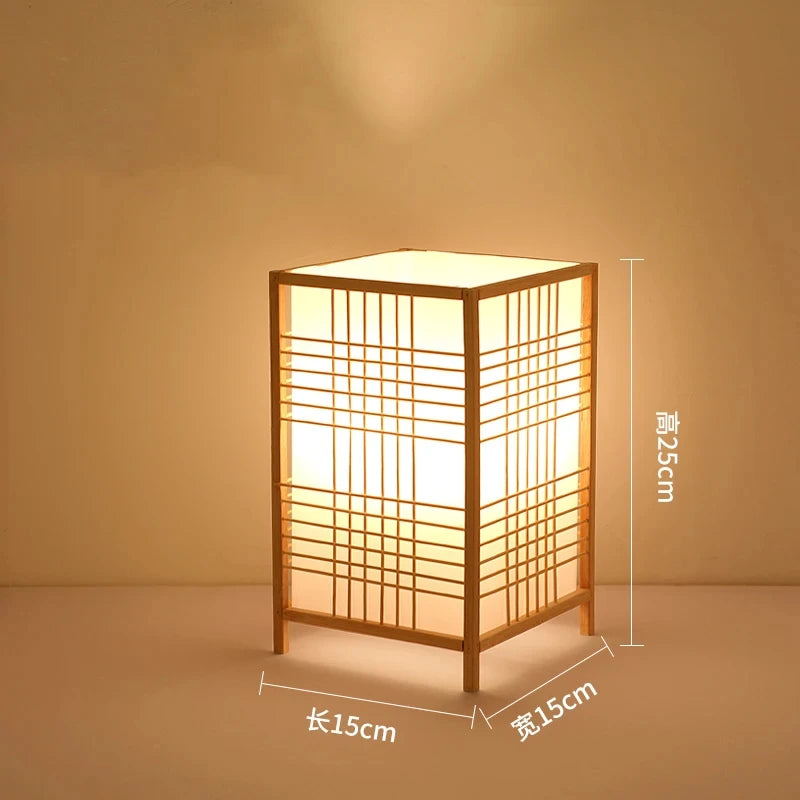 Minimalist Bamboo Woven Book Lamp – Eco Desk / Bedside Light