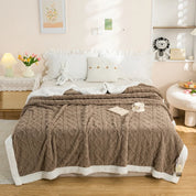 Warme wollen Sherpa dikke dekens Pluizig zacht koraalfleece sprei op het bed Enkel Dubbel Winter Pluche Coraline Harige Gooi