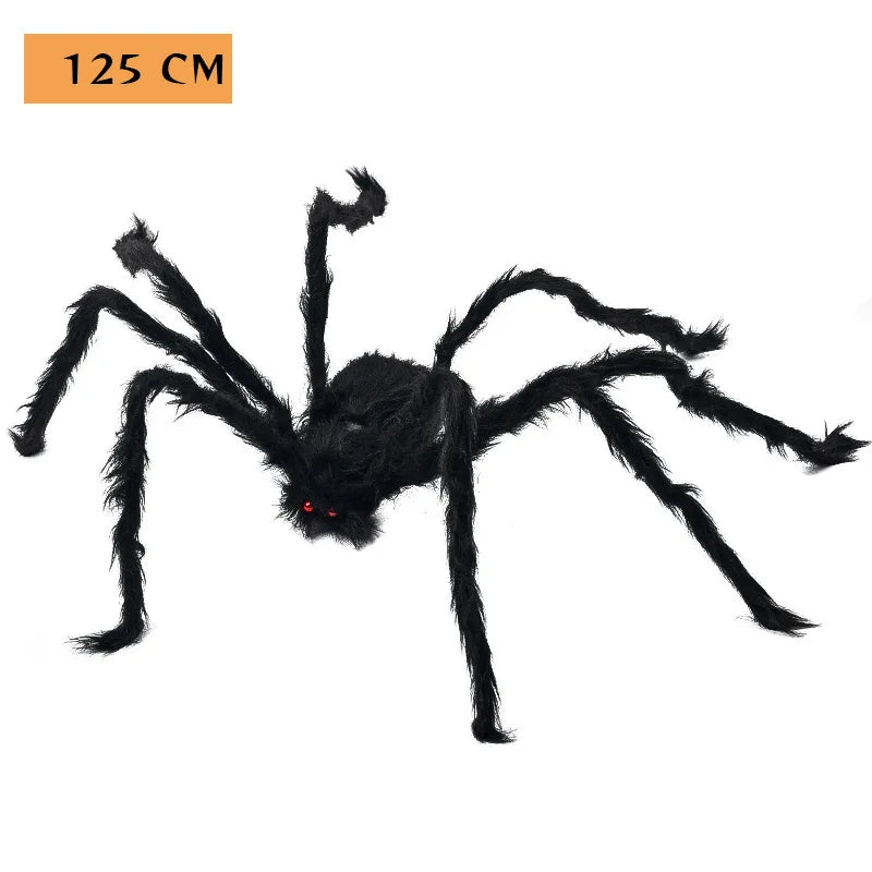 Halloween Spider Web Black Fake Outdoor Decoration Supplies Props Day of The Dead Horror Hallowen Home Decor Realistic Spider