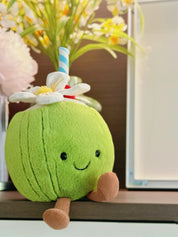 JELLYCAT Lemonade Coconut Plushies Very Soft Palm Tree Red Coral Plush Toy Cartoon Doll Home Decor Xmas Gifts Girl