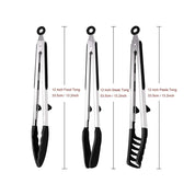 LMETJMA Food-Grade Silicone Kitchen Tongs – Heat-Resistant, Nonstick Safe Serving Tool