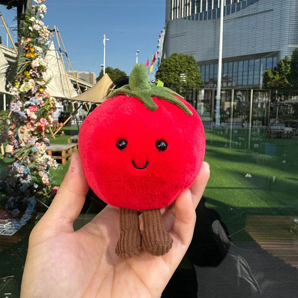 2025 Perzik Peer Kers Pluche Pop Lachend Gezicht Fruit Serie Thuis Slaapkamer Decoratie Huisdier Interactief Speelgoed Verjaardagscadeau