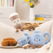 Leuke Afternoon Tea Serie Knuffel Gevuld Voedsel Taart Baguette Kaneel Theepot Koffiekopje Zachte Pop Home Decor Cadeau Voor Kind