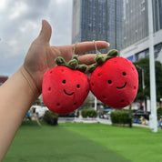 2025 Perzik Peer Kers Pluche Pop Lachend Gezicht Fruit Serie Thuis Slaapkamer Decoratie Huisdier Interactief Speelgoed Verjaardagscadeau