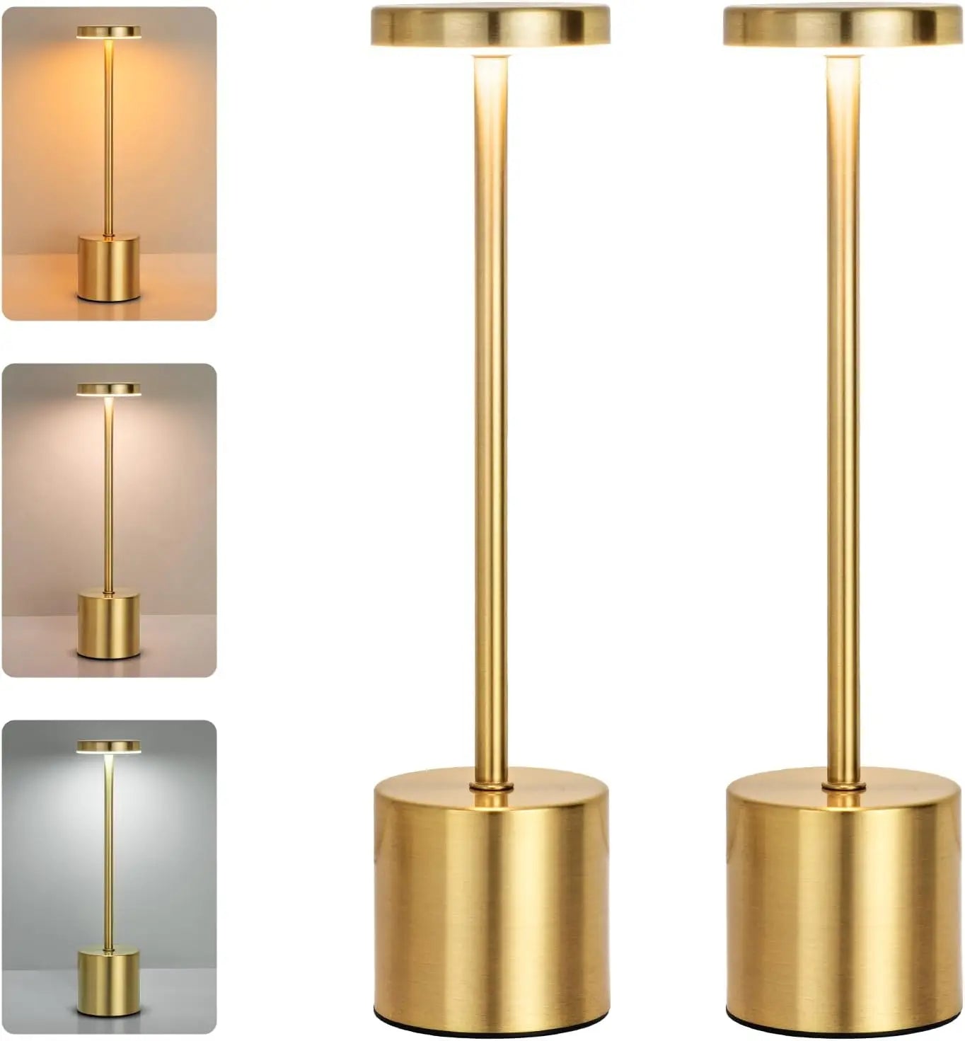Klassieke tafellamp USB oplaadbaar nachtlampje Traploos dimmen Touch bureaulamp 3 kleuren bedlampje Hotelbar decoratie