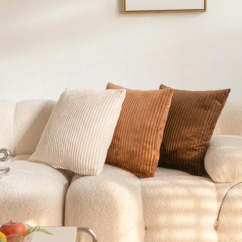 Boho namaakbont pluche sierkussenhoezen superzacht gestreept vierkant pluche kussensloop voor thuis woonkamer slaapbank kussen decor