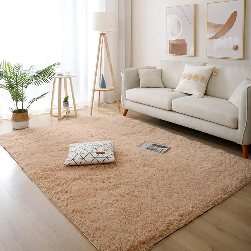 Wit Pluizig Hal Tapijt Moderne Woonkamer Slaapkamer Home Decor Grote Matten Verdikte Antislip Meisje Kinderkamer Roze harige Tapijt
