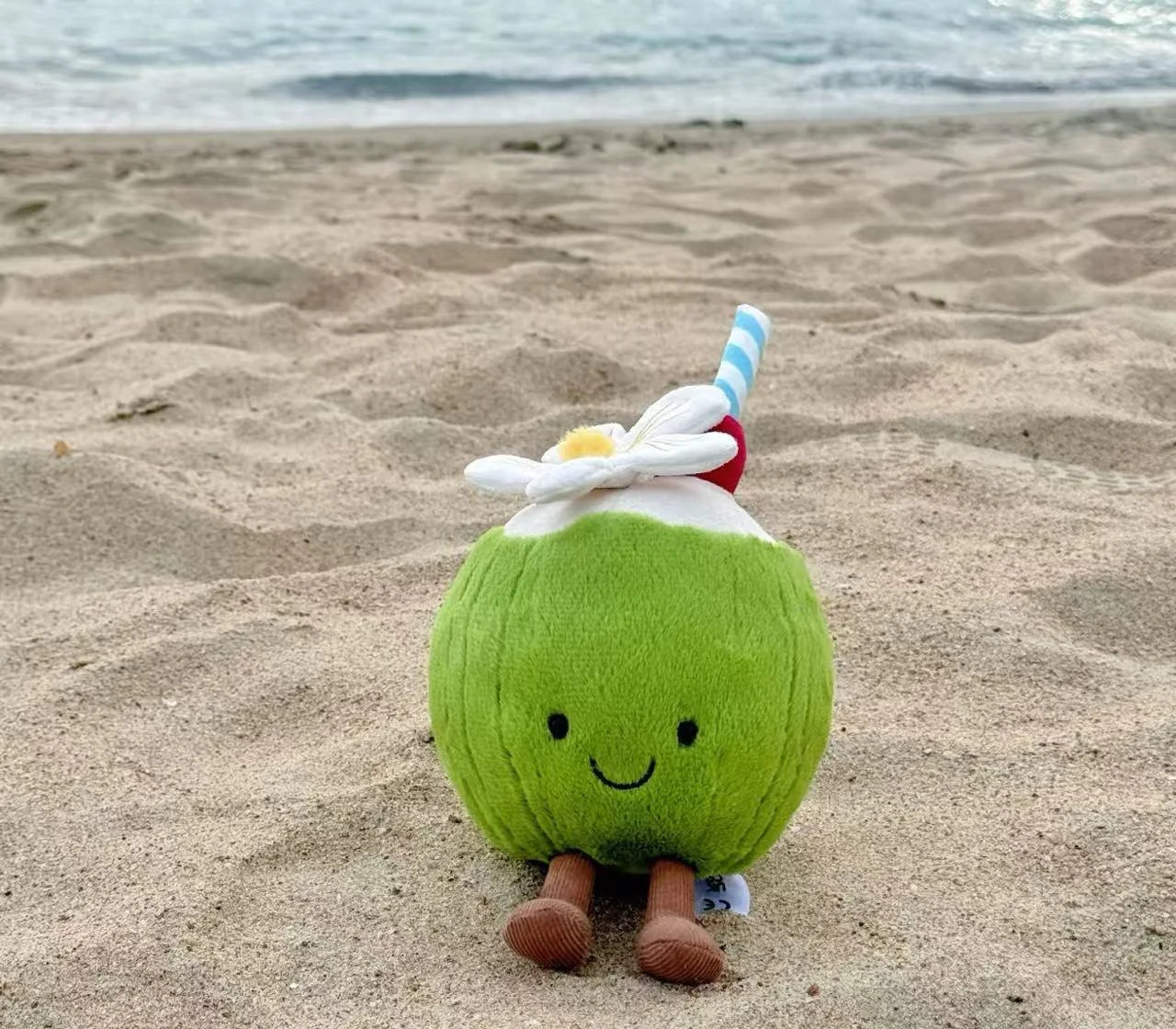 JELLYCAT Lemonade Coconut Plushies Very Soft Palm Tree Red Coral Plush Toy Cartoon Doll Home Decor Xmas Gifts Girl