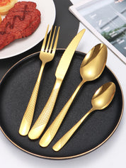 24-Piece Stainless Steel Flatware Set – Complete Family Cutlery Service