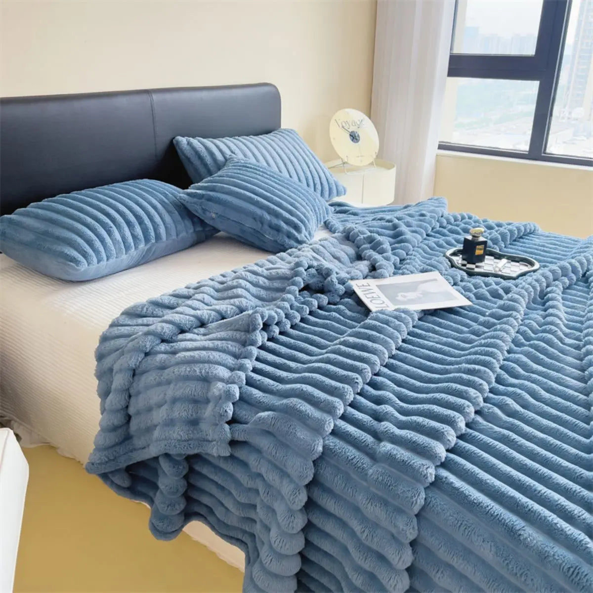  Striped Multifunctional Blanket – Bed Cover, Throw, Pet Blanket
