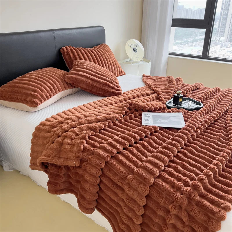  Striped Multifunctional Blanket – Bed Cover, Throw, Pet Blanket