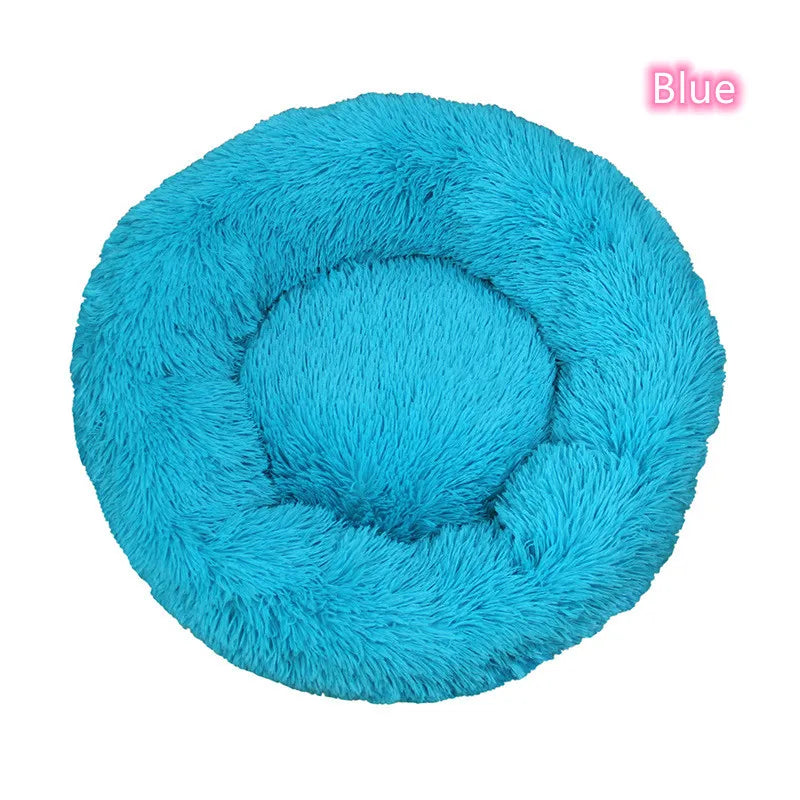 Super Soft Plush Donut Pet Bed – Washable Calming Cat & Dog Bed