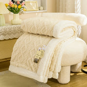 Warme wollen Sherpa dikke dekens Pluizig zacht koraalfleece sprei op het bed Enkel Dubbel Winter Pluche Coraline Harige Gooi