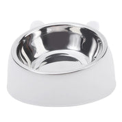 Tilted Pet Food Bowl – Creative Stainless Steel Cat & Dog Feeder