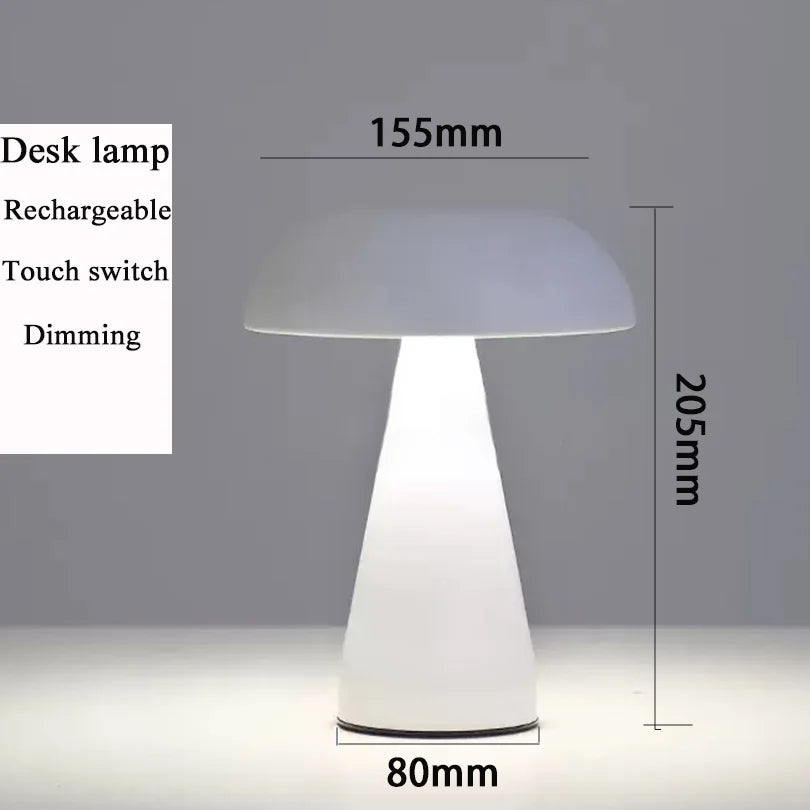 LED-tafellamp Retro Paddestoel Aanraaksensor Bedlampje Oplaadbare leeslampen voor slaapkamer Restaurant Bar Decorverlichting