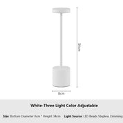 Eenvoudige aanraaksensor LED-tafellamp Oplaadbare bureaulamp 3 kleuren verstelbaar nachtkastje Creatieve omgevingslichtbalk Kamerdecoratie Licht