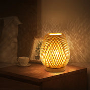 Minimalist Bamboo Woven Book Lamp – Eco Desk / Bedside Light